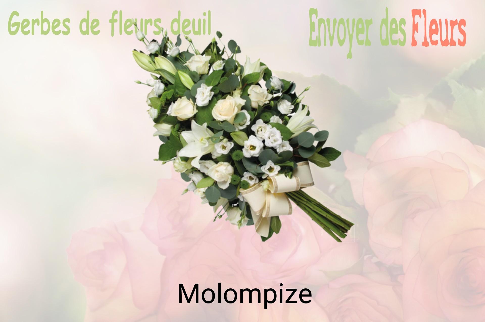 Gerbe de fleurs de deuil livrée à Molompize